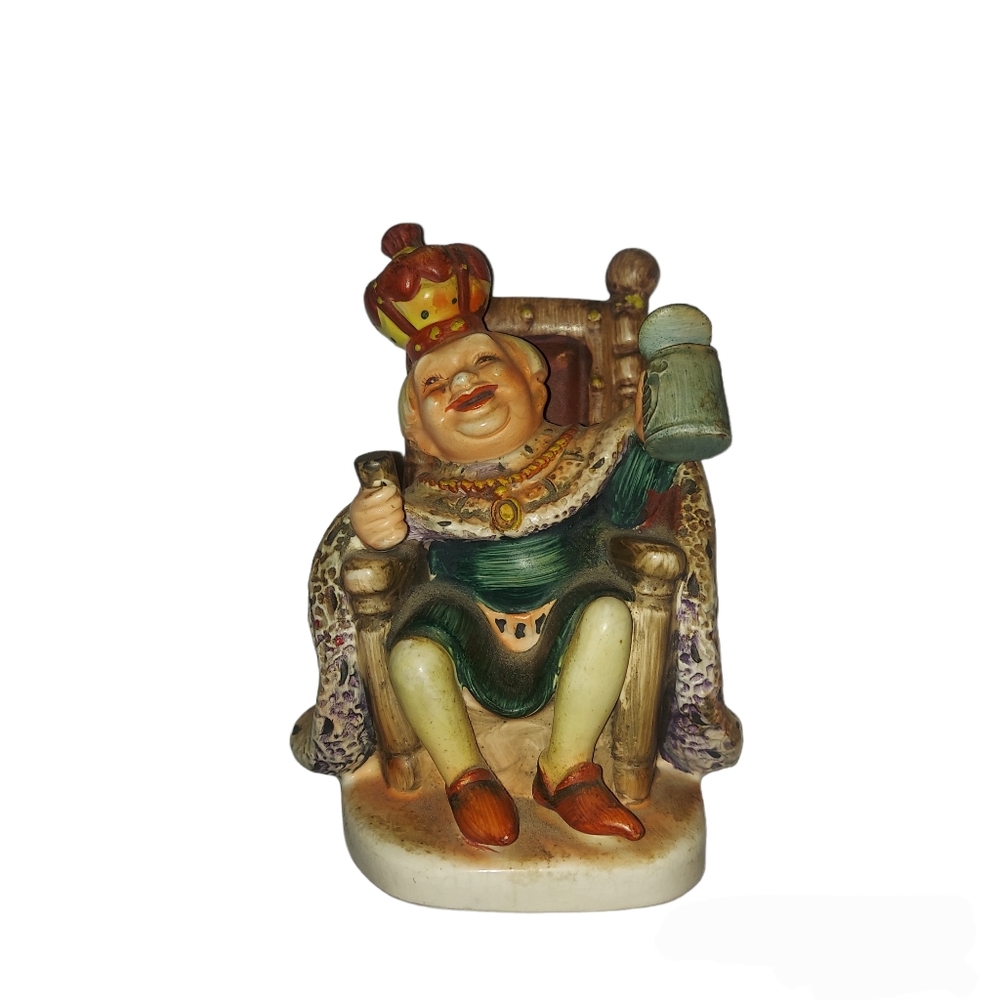 Lefton Vintage Nursery Rhyme Ole King Cole 1102 Porcelain Figurine 5.5"